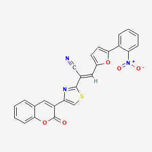 molecular formula C25H13N3O5S B5425728 3-[5-(2-nitrophenyl)-2-furyl]-2-[4-(2-oxo-2H-chromen-3-yl)-1,3-thiazol-2-yl]acrylonitrile 