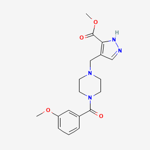 methyl 4-{[4-(3-methoxybenzoyl)-1-piperazinyl]methyl}-1H-pyrazole-3-carboxylate