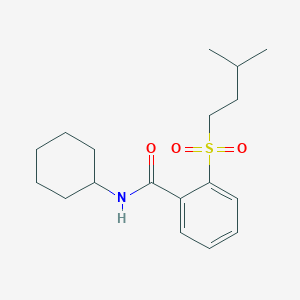 N-cyclohexyl-2-[(3-methylbutyl)sulfonyl]benzamide