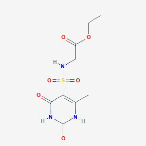 molecular formula C9H13N3O6S B5425782 ETHYL 2-(6-METHYL-2,4-DIOXO-1,2,3,4-TETRAHYDROPYRIMIDINE-5-SULFONAMIDO)ACETATE 