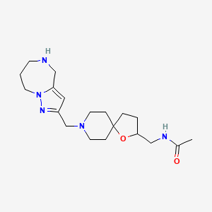 N-{[8-(5,6,7,8-tetrahydro-4H-pyrazolo[1,5-a][1,4]diazepin-2-ylmethyl)-1-oxa-8-azaspiro[4.5]dec-2-yl]methyl}acetamide dihydrochloride