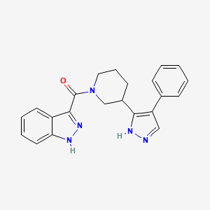 3-{[3-(4-phenyl-1H-pyrazol-5-yl)piperidin-1-yl]carbonyl}-1H-indazole