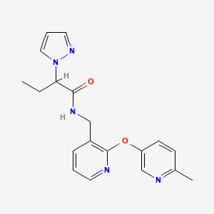 molecular formula C19H21N5O2 B5425822 N-({2-[(6-methylpyridin-3-yl)oxy]pyridin-3-yl}methyl)-2-(1H-pyrazol-1-yl)butanamide 