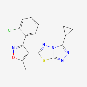 6-[3-(2-chlorophenyl)-5-methylisoxazol-4-yl]-3-cyclopropyl[1,2,4]triazolo[3,4-b][1,3,4]thiadiazole