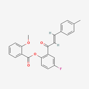 4-fluoro-2-[3-(4-methylphenyl)acryloyl]phenyl 2-methoxybenzoate