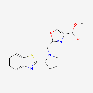 methyl 2-{[2-(1,3-benzothiazol-2-yl)-1-pyrrolidinyl]methyl}-1,3-oxazole-4-carboxylate