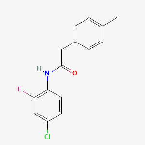 molecular formula C15H13ClFNO B5425871 N-(4-chloro-2-fluorophenyl)-2-(4-methylphenyl)acetamide 