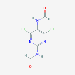 molecular formula C6H4Cl2N4O2 B054259 N,N'-(4,6-二氯嘧啶-2,5-二基)二甲酰胺 CAS No. 116477-30-6