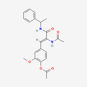 molecular formula C22H24N2O5 B5425914 4-{2-(acetylamino)-3-oxo-3-[(1-phenylethyl)amino]-1-propen-1-yl}-2-methoxyphenyl acetate 