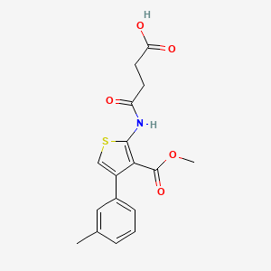 4-{[3-(methoxycarbonyl)-4-(3-methylphenyl)-2-thienyl]amino}-4-oxobutanoic acid