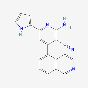 2-amino-4-isoquinolin-5-yl-6-(1H-pyrrol-2-yl)nicotinonitrile