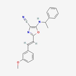 molecular formula C21H19N3O2 B5425979 2-[2-(3-methoxyphenyl)vinyl]-5-[(1-phenylethyl)amino]-1,3-oxazole-4-carbonitrile 