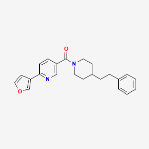 molecular formula C23H24N2O2 B5425992 2-(3-furyl)-5-{[4-(2-phenylethyl)piperidin-1-yl]carbonyl}pyridine 