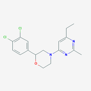 molecular formula C17H19Cl2N3O B5426000 2-(3,4-dichlorophenyl)-4-(6-ethyl-2-methylpyrimidin-4-yl)morpholine 