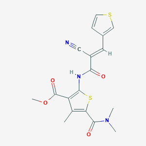 methyl 2-{[2-cyano-3-(3-thienyl)acryloyl]amino}-5-[(dimethylamino)carbonyl]-4-methyl-3-thiophenecarboxylate