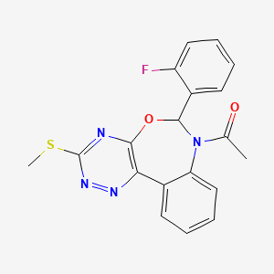 1-[6-(2-FLUOROPHENYL)-3-(METHYLSULFANYL)[1,2,4]TRIAZINO[5,6-D][3,1]BENZOXAZEPIN-7(6H)-YL]-1-ETHANONE