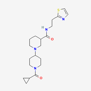 1'-(cyclopropylcarbonyl)-N-[2-(1,3-thiazol-2-yl)ethyl]-1,4'-bipiperidine-3-carboxamide