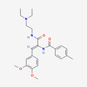 N-[1-({[2-(diethylamino)ethyl]amino}carbonyl)-2-(3,4-dimethoxyphenyl)vinyl]-4-methylbenzamide