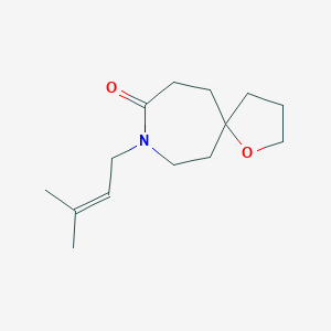 molecular formula C14H23NO2 B5426085 8-(3-methyl-2-buten-1-yl)-1-oxa-8-azaspiro[4.6]undecan-9-one 