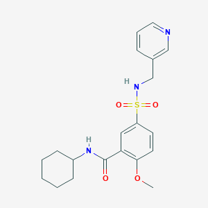 N-cyclohexyl-2-methoxy-5-(pyridin-3-ylmethylsulfamoyl)benzamide