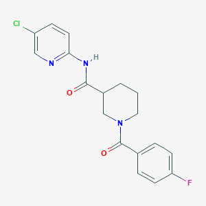 molecular formula C18H17ClFN3O2 B5426113 N-(5-chloropyridin-2-yl)-1-(4-fluorobenzoyl)piperidine-3-carboxamide 