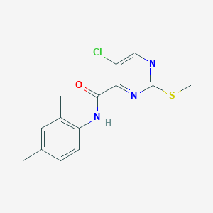 molecular formula C14H14ClN3OS B5426171 5-chloro-N-(2,4-dimethylphenyl)-2-(methylthio)pyrimidine-4-carboxamide 