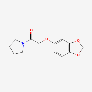 2-(1,3-Benzodioxol-5-yloxy)-1-(pyrrolidin-1-yl)ethanone