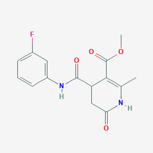 methyl 4-{[(3-fluorophenyl)amino]carbonyl}-2-methyl-6-oxo-1,4,5,6-tetrahydropyridine-3-carboxylate