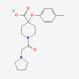 4-(4-methylphenoxy)-1-(pyrrolidin-1-ylacetyl)piperidine-4-carboxylic acid