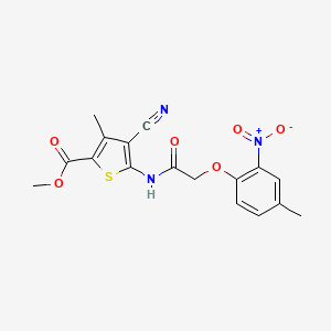 METHYL 4-CYANO-3-METHYL-5-{[2-(4-METHYL-2-NITROPHENOXY)ACETYL]AMINO}-2-THIOPHENECARBOXYLATE