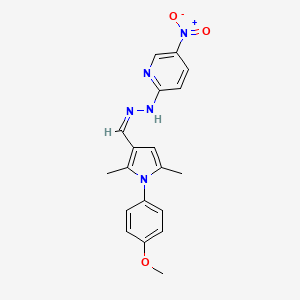 N-[(Z)-[1-(4-methoxyphenyl)-2,5-dimethylpyrrol-3-yl]methylideneamino]-5-nitropyridin-2-amine