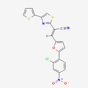 3-[5-(2-chloro-4-nitrophenyl)-2-furyl]-2-[4-(2-thienyl)-1,3-thiazol-2-yl]acrylonitrile