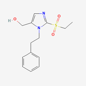 molecular formula C14H18N2O3S B5426263 [2-(ethylsulfonyl)-1-(2-phenylethyl)-1H-imidazol-5-yl]methanol 