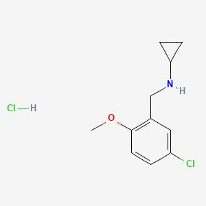 N-[(5-chloro-2-methoxyphenyl)methyl]cyclopropanamine;hydrochloride