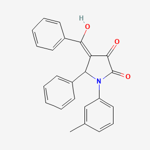 molecular formula C24H19NO3 B5426270 4-benzoyl-3-hydroxy-1-(3-methylphenyl)-5-phenyl-1,5-dihydro-2H-pyrrol-2-one 