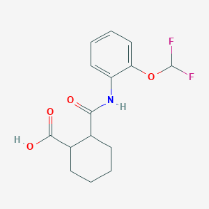 molecular formula C15H17F2NO4 B5426275 2-{[2-(DIFLUOROMETHOXY)ANILINO]CARBONYL}-1-CYCLOHEXANECARBOXYLIC ACID 