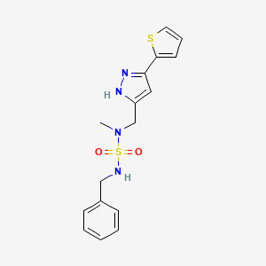 5-[[benzylsulfamoyl(methyl)amino]methyl]-3-thiophen-2-yl-1H-pyrazole