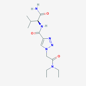 molecular formula C14H24N6O3 B5426305 N~2~-({1-[2-(diethylamino)-2-oxoethyl]-1H-1,2,3-triazol-4-yl}carbonyl)-L-valinamide 