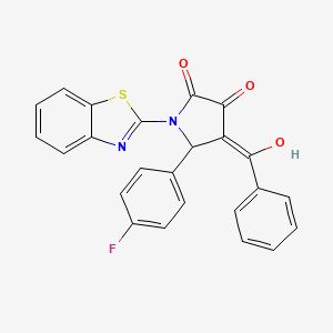 (4Z)-1-(1,3-benzothiazol-2-yl)-5-(4-fluorophenyl)-4-[hydroxy(phenyl)methylidene]pyrrolidine-2,3-dione