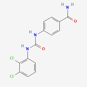 molecular formula C14H11Cl2N3O2 B5426337 4-{[(2,3-DICHLOROANILINO)CARBONYL]AMINO}BENZAMIDE 