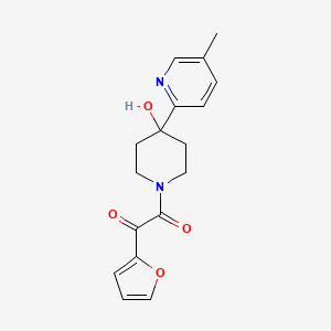 molecular formula C17H18N2O4 B5426342 1-(2-furyl)-2-[4-hydroxy-4-(5-methylpyridin-2-yl)piperidin-1-yl]-2-oxoethanone 