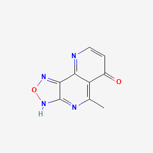 molecular formula C9H6N4O2 B5426344 5-methyl-6H,9H-[1,2,5]oxadiazolo[3,4-h]1,6-naphthyridin-6-one 