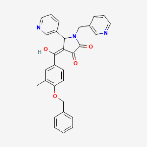 4-[4-(benzyloxy)-3-methylbenzoyl]-3-hydroxy-5-(3-pyridinyl)-1-(3-pyridinylmethyl)-1,5-dihydro-2H-pyrrol-2-one