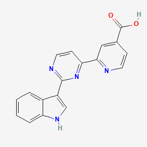 2-[2-(1H-indol-3-yl)pyrimidin-4-yl]isonicotinic acid