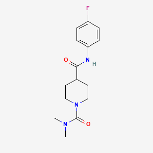 molecular formula C15H20FN3O2 B5426386 N~4~-(4-fluorophenyl)-N~1~,N~1~-dimethylpiperidine-1,4-dicarboxamide 