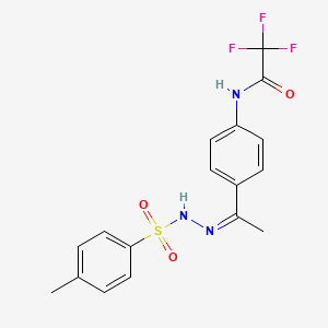 2,2,2-trifluoro-N-(4-{N-[(4-methylphenyl)sulfonyl]ethanehydrazonoyl}phenyl)acetamide