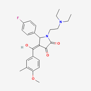 molecular formula C25H29FN2O4 B5426400 1-[2-(diethylamino)ethyl]-5-(4-fluorophenyl)-3-hydroxy-4-(4-methoxy-3-methylbenzoyl)-2,5-dihydro-1H-pyrrol-2-one 