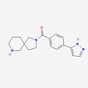 2,9-diazaspiro[4.5]decan-2-yl-[4-(1H-pyrazol-5-yl)phenyl]methanone