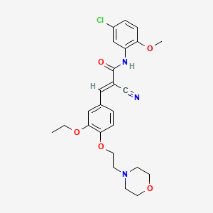 molecular formula C25H28ClN3O5 B5426426 N-(5-chloro-2-methoxyphenyl)-2-cyano-3-{3-ethoxy-4-[2-(4-morpholinyl)ethoxy]phenyl}acrylamide 