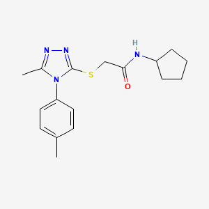 N-cyclopentyl-2-{[5-methyl-4-(4-methylphenyl)-4H-1,2,4-triazol-3-yl]sulfanyl}acetamide